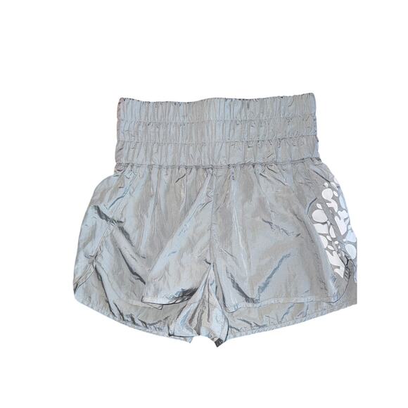Free People Movement Size L The Way Home Logo Shorts Arctic Mist - Picture 1 of 9